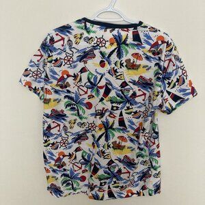 Polo Ralph Lauren Big Pony  AOP Shirt Size M Classic Fit Colorful Summer Beach
